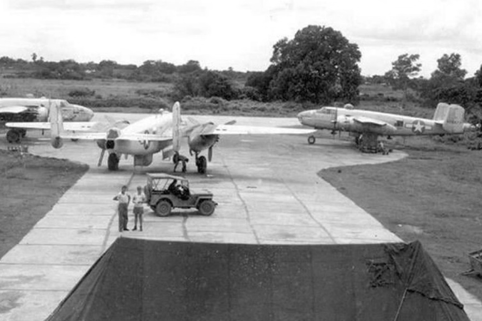 Aircraft parking area, 2nd Weather Squadron, Kurmitola Airbase, Dhaka, 1945. PHOTO: USAAF/THE DAILY STAR