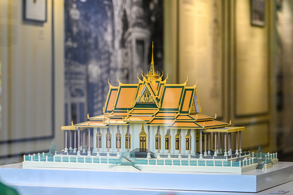 A model of the Silver Pagoda, where the murals were once a centrepiece. Supplied