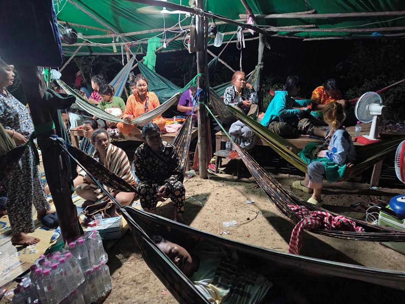 For two successive nights, the sounds of howling dogs, screams and other haunting sounds have been broadcast across the border, making it difficult for local residents to sleep. Supplied