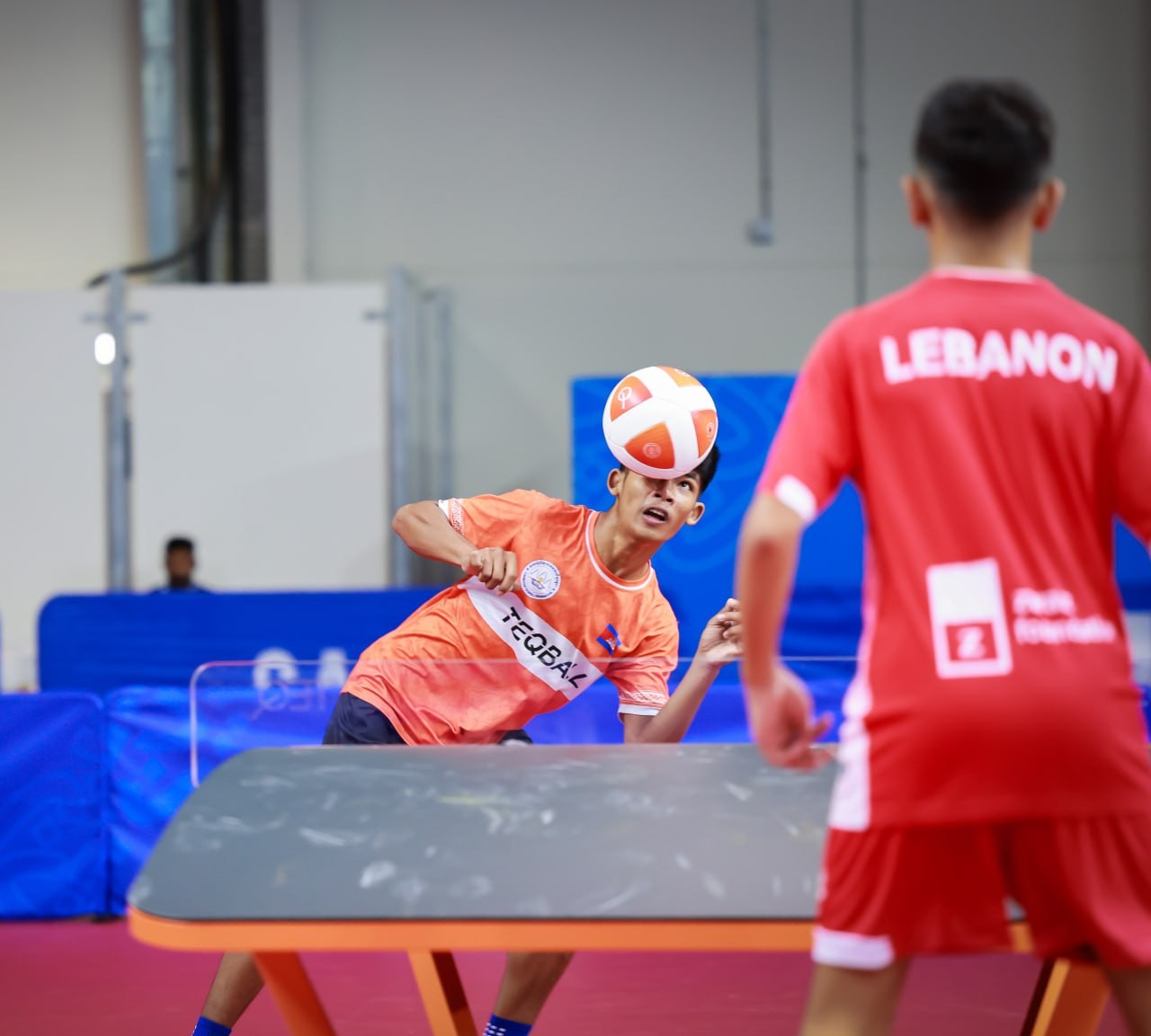 The teqball competition is underway at the Asian Youth Games, with the Kingdom’s athletes already in action. NOCC