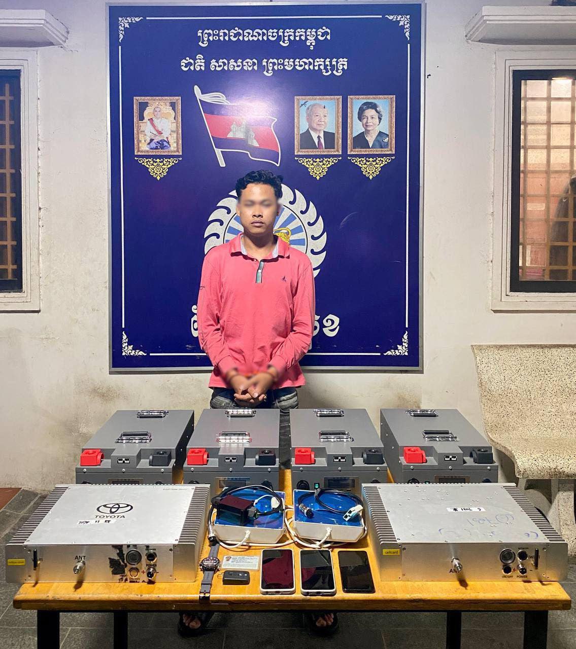 The driver, Pov Lihav, a 24-year-old Cambodian man, has been arrested. Police