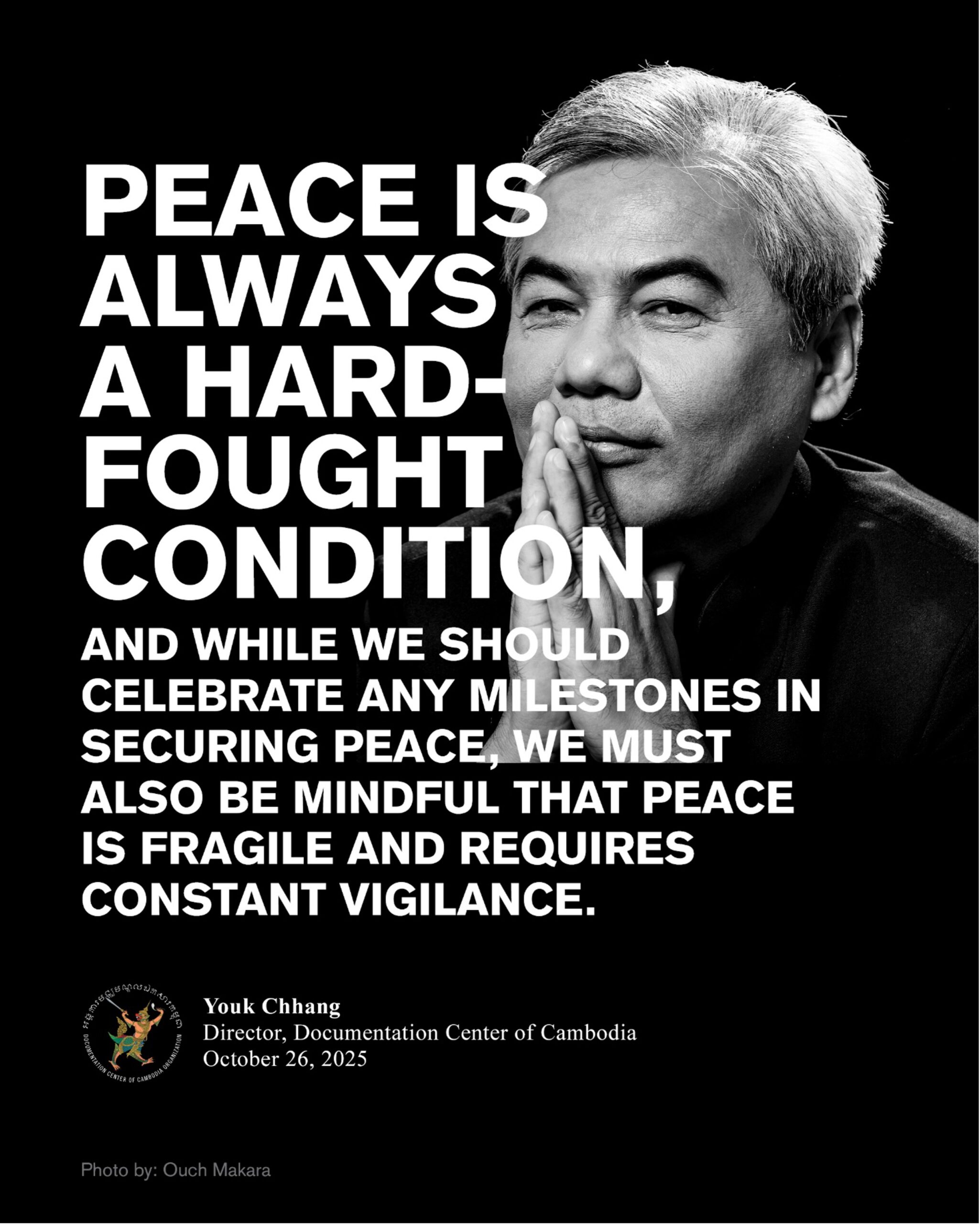 Youk Chhang is director of the Documentation Center of Cambodia (DC-Cam). Supplied