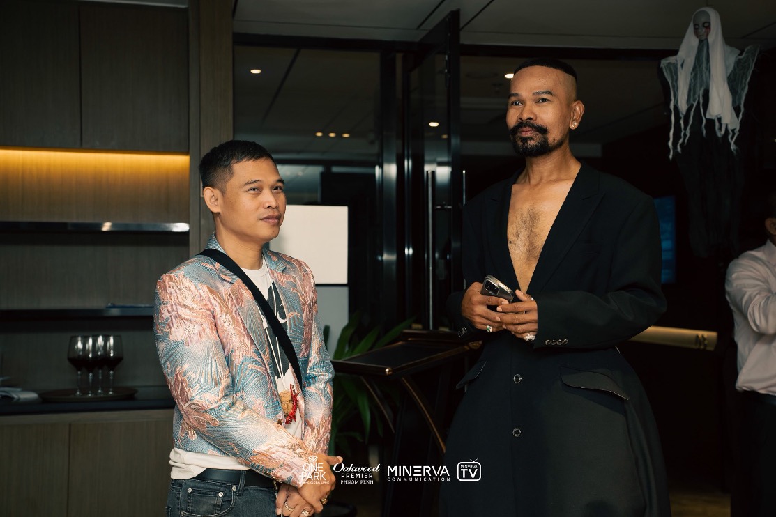 PPDW founder Sophea Ke and artist Em Riem. Minerva TV