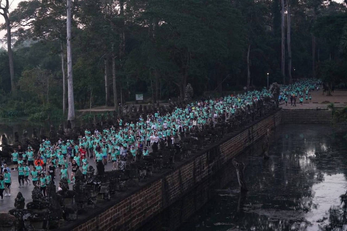 A scene from the 29th Angkor International Half Marathon 2024, which had more than 14,000 participants — the 2025 edition has already registered 16,000 participants. Post Staff