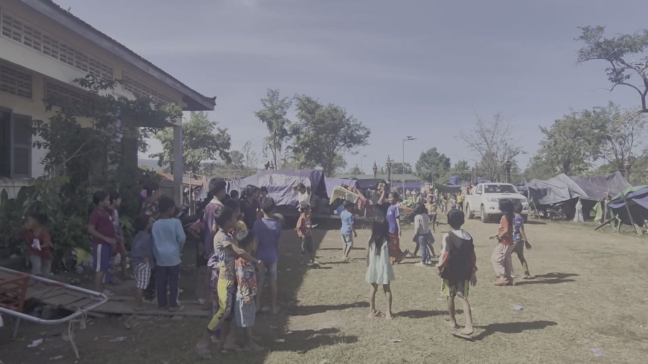 Almost half a million Cambodian civilians have had to flee the fighting on the border. Andy Novell