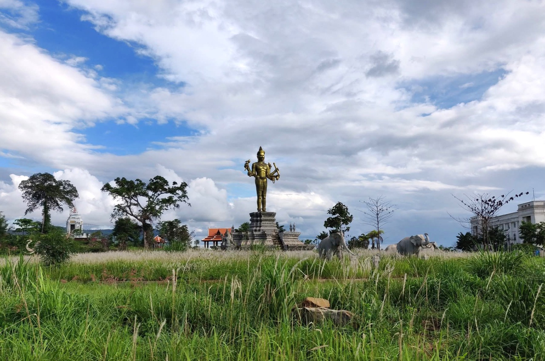 The statue was located about 500 metres from the Cambodia–Thailand border. Supplied