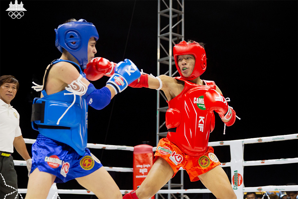 A semi-professional amateur bout during the opening night of the 6th Kun Khmer World Championship 2025, held in Preah Sihanouk province on the evening of February 10. NOCC