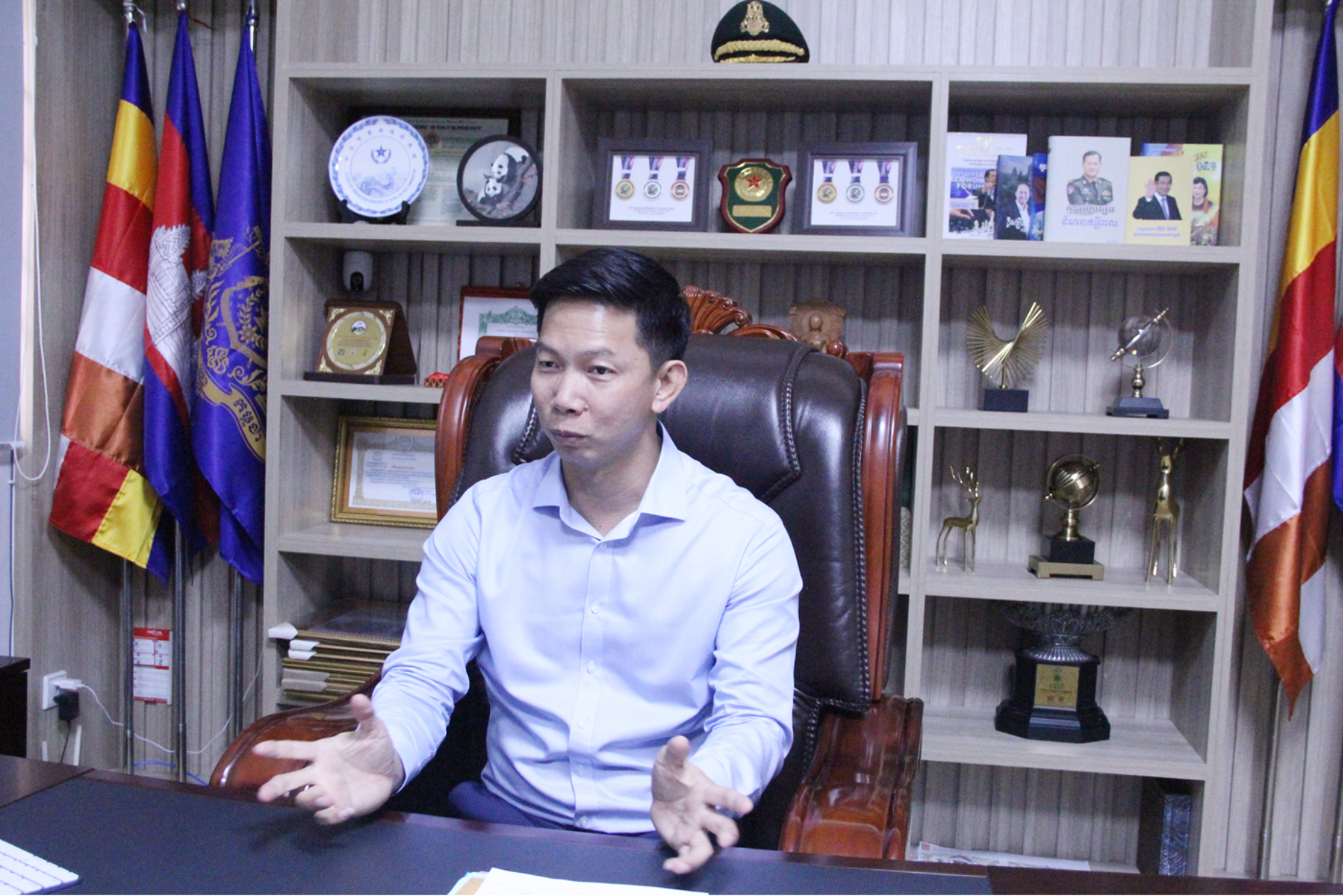 International Kun Khmer Federation secretary-general Khov Chhay speaks with The Post during a March 11 interview. Chhorn Norn