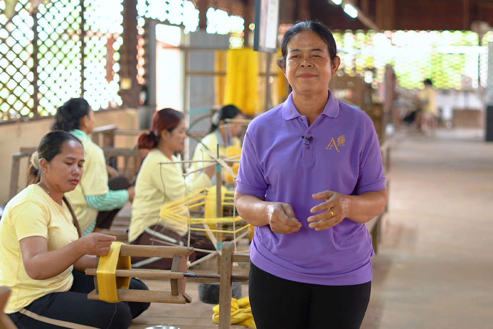 Pech Sopheap, deputy head of Silk Production at Artisans Angkor. Supplied