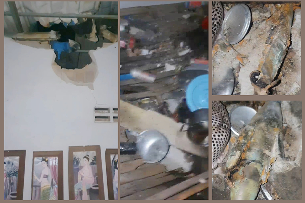 Barbed wire and shipping containers have been installed by Thai soldiers, on what they claim is the new border. AKP