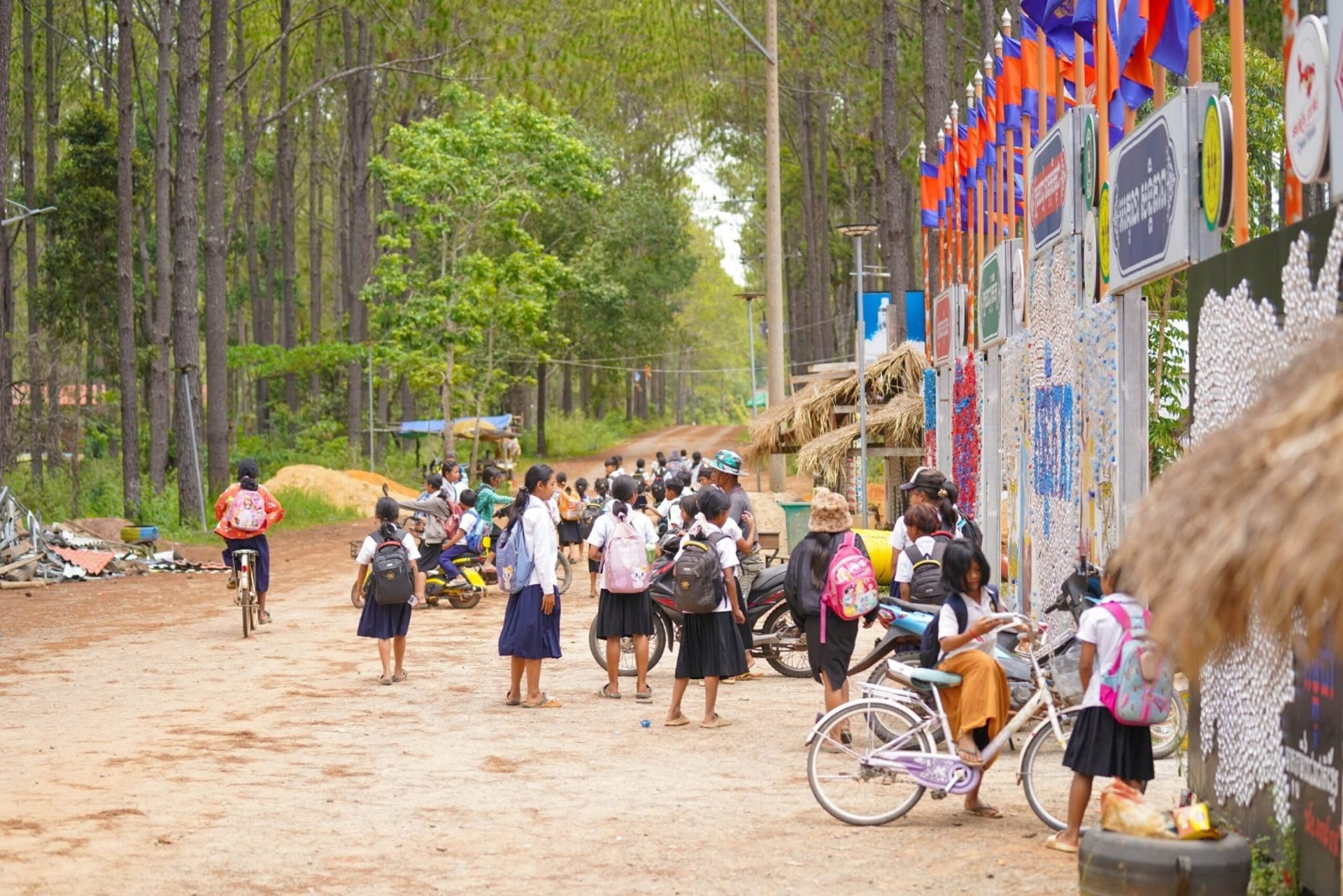 The 150 students who attend the school, in the Kirirom Mountains, are facing the loss of their precious classrooms, if no funding can be found by April. Supplied