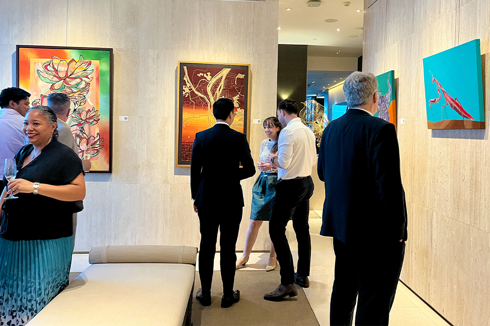 Tonlé to Treeline is open to the public until June 9, at the Rosewood Phnom Penh Art Gallery on Level 35. Hong Raksmey