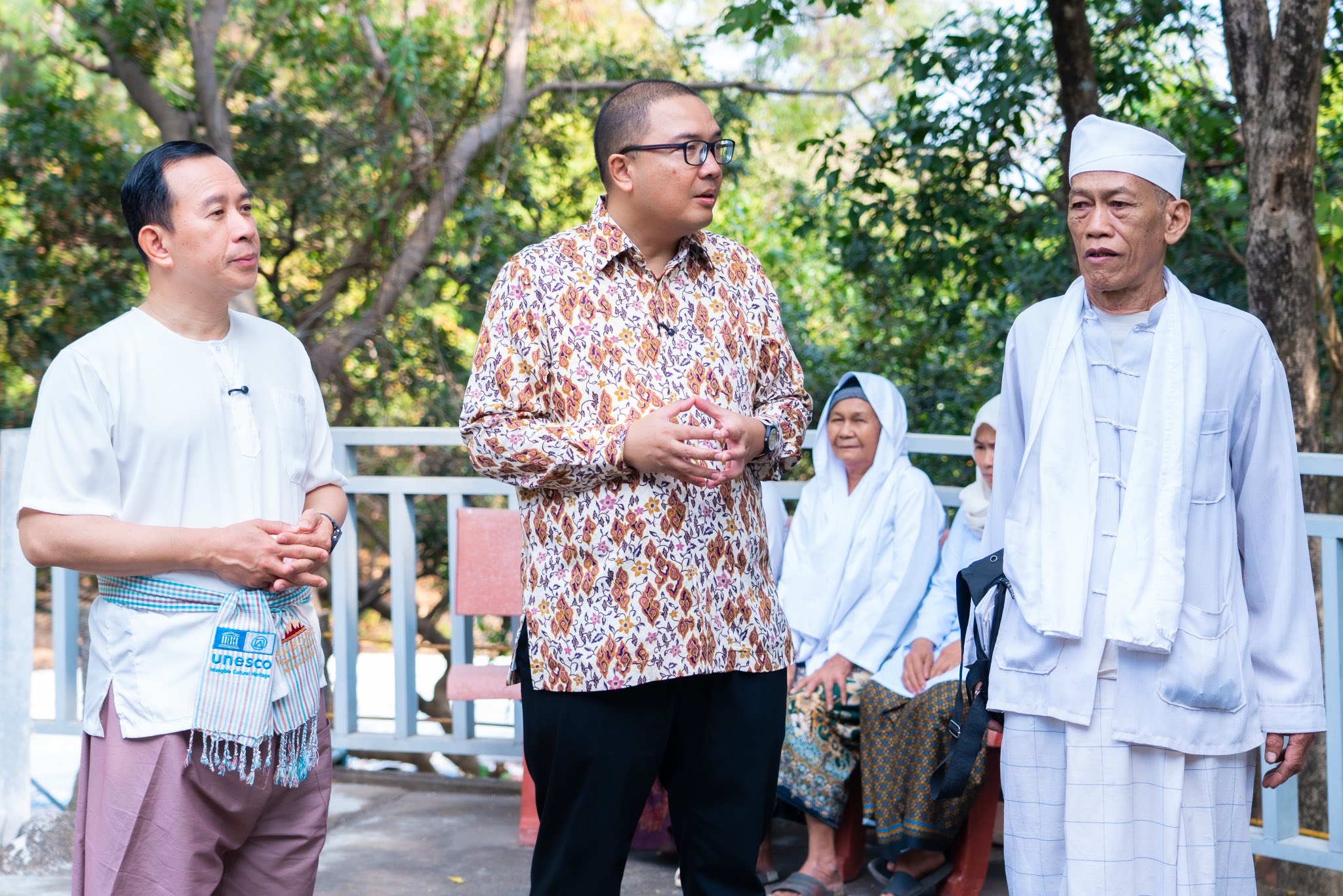 The Indonesian ambassador during the filming of a tourism promotion video. Tourism ministry