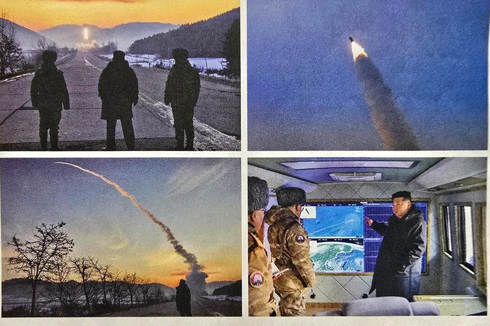 In the Rodong Sinmun, North Korean leader Kim Jong Un’s quotes are accentuated by a larger font size and a different font type from the newspaper text, while his name is highlighted in bold. PHOTO: THE STRAITS TIMES