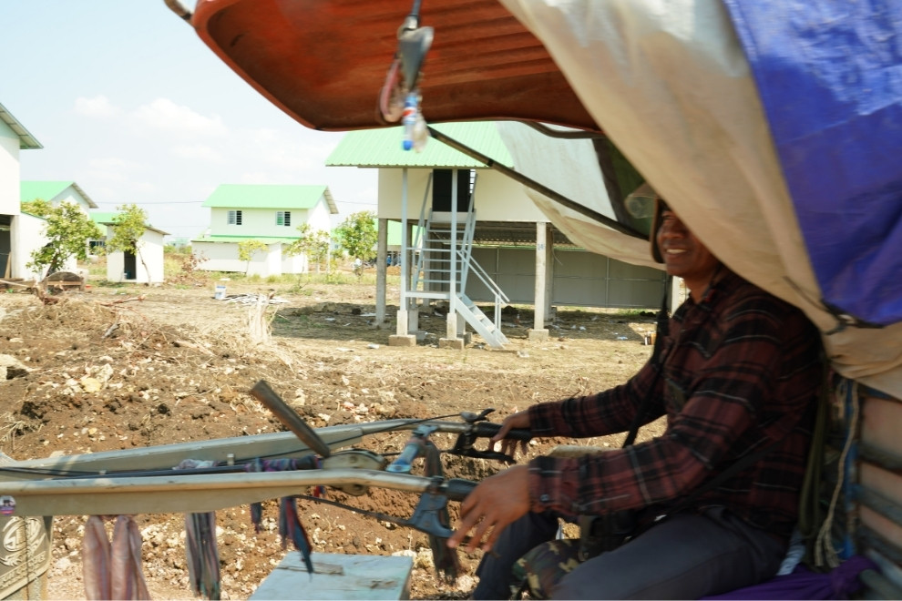 The relocation of the displaced was organised via lottery, including their temporary house numbers. Hong Raksmey