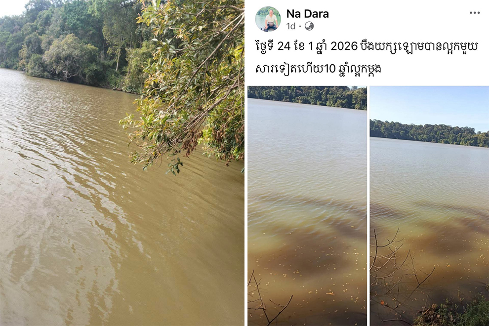 In recent days the waters have turned brown and murky. Environment ministry testing has shown no pollution. Supplied