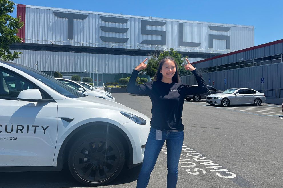 Cambodian trailblazer driving into cutting edge future career with Tesla