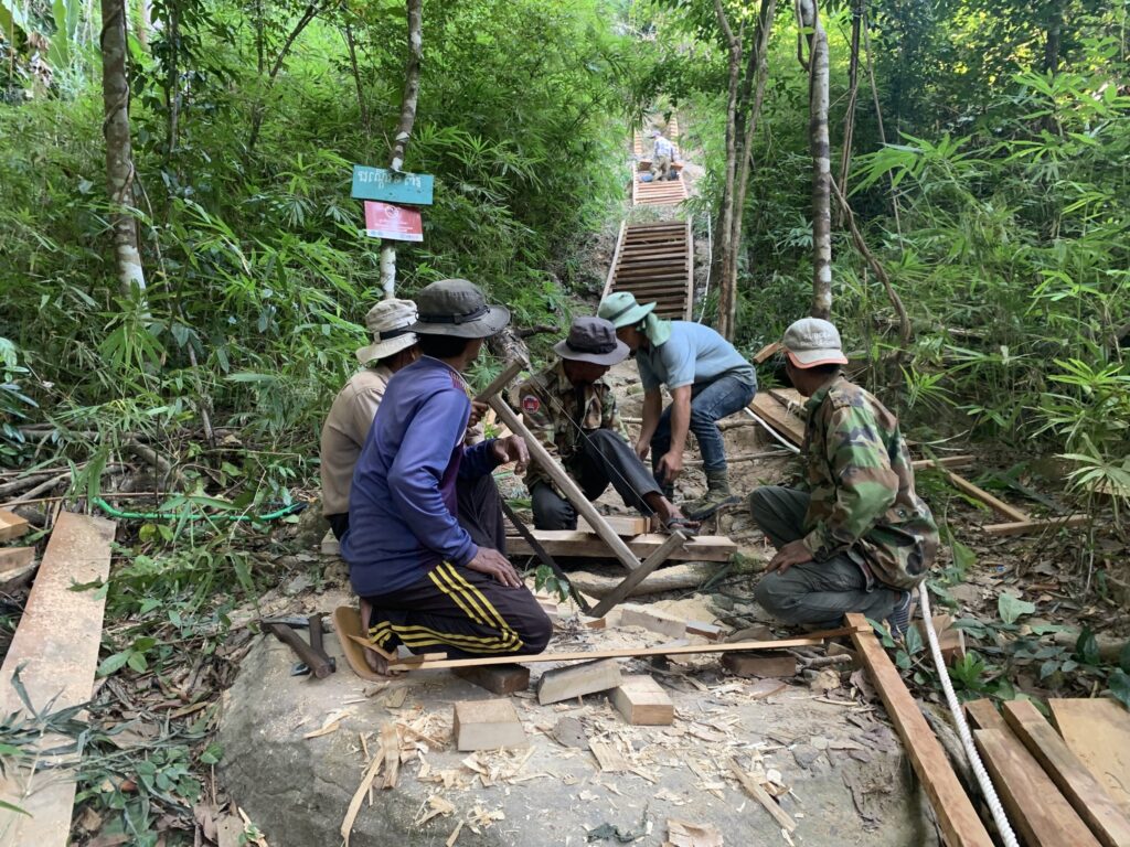 UNDP funds mountain ladder for Chak Angre community in natural protected area
