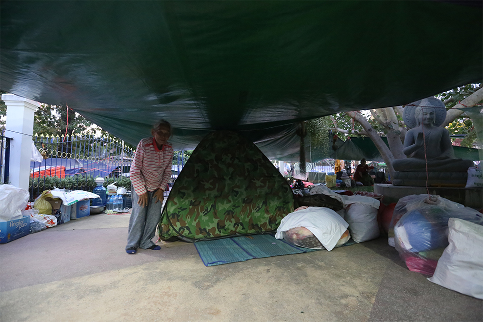 Sophat remains at Wat Samithi Moni Saphon, also known as Wat Svay Thmey, in Serei Saophoan town. Hong Raksmey