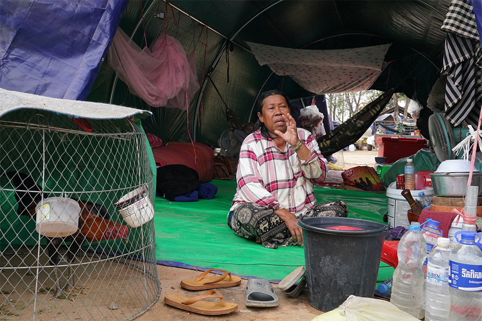 63-year-old Chhuy Ty from Samaki village in the Boeung Trakuon area, fled on December 8, 2025. Hong Raksmey