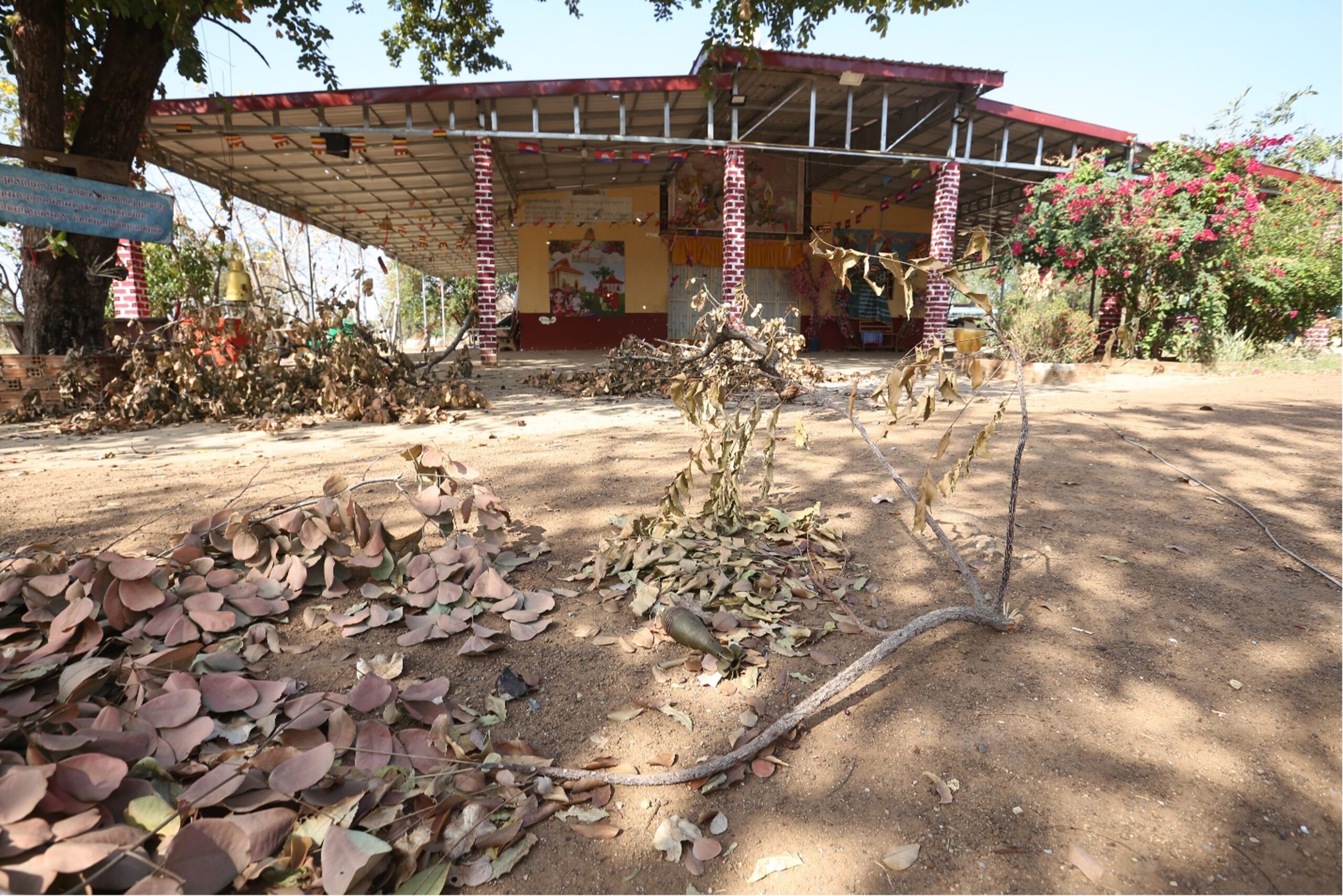 Prey Chan pagoda after Thai bombing. Hong Raksmey
