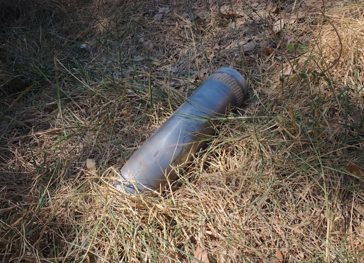 An unexploded 155-mm shell found in Chouk Chey village. Hong Raksmey
