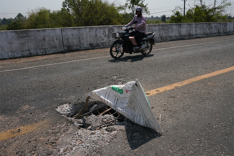 CMAC teams identified explosive craters at roughly 2,500 locations, along with 133 unexploded bombs and shells on the surface of the ground and 138 below it.. Hong Raksmey