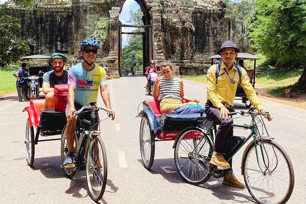 'Remorque-able' journey: romance of yesteryear returns to Angkor Park