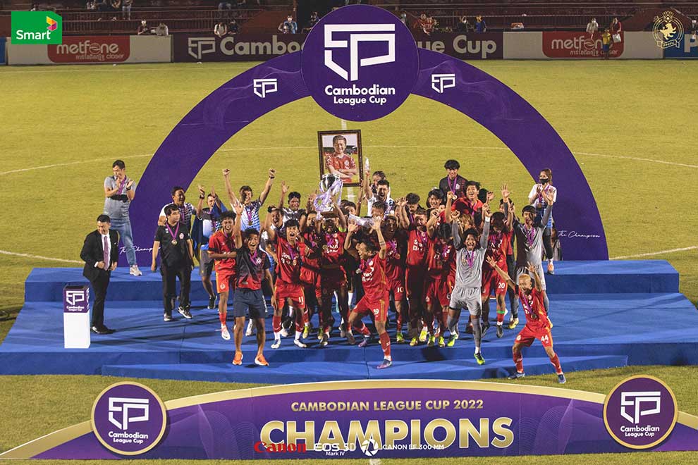 Phnom Penh Crown dedicate Cambodian League cup victory to late owner Samnang