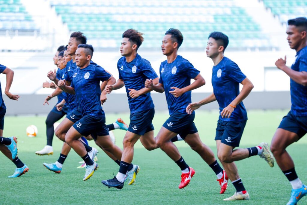 Cambodia's U22s in Singapore for pre-games hit out