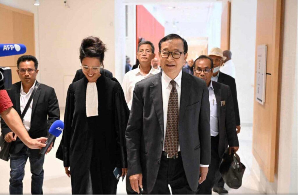 Arguments heard in French court in Rainsy defamation lawsuit