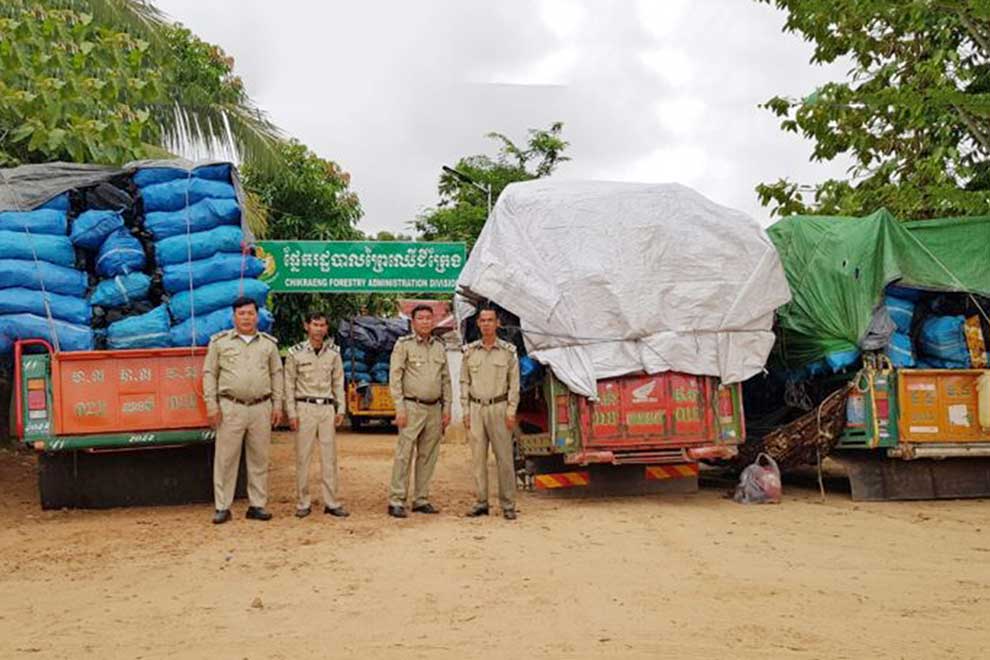 Siem Reap officials seize contraband charcoal