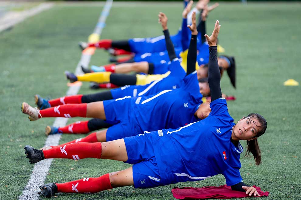 Coach Vuthy hints at women's football game plan against top-ranked Vietnam