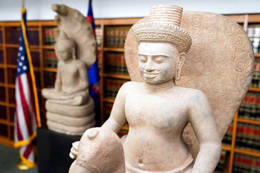 Repatriation ceremony marks return of 30 looted treasures to Cambodia