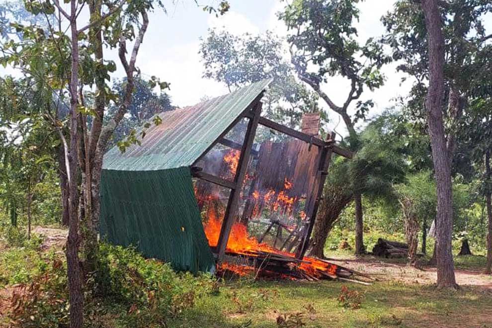 Ranger Station set ablaze by local villagers