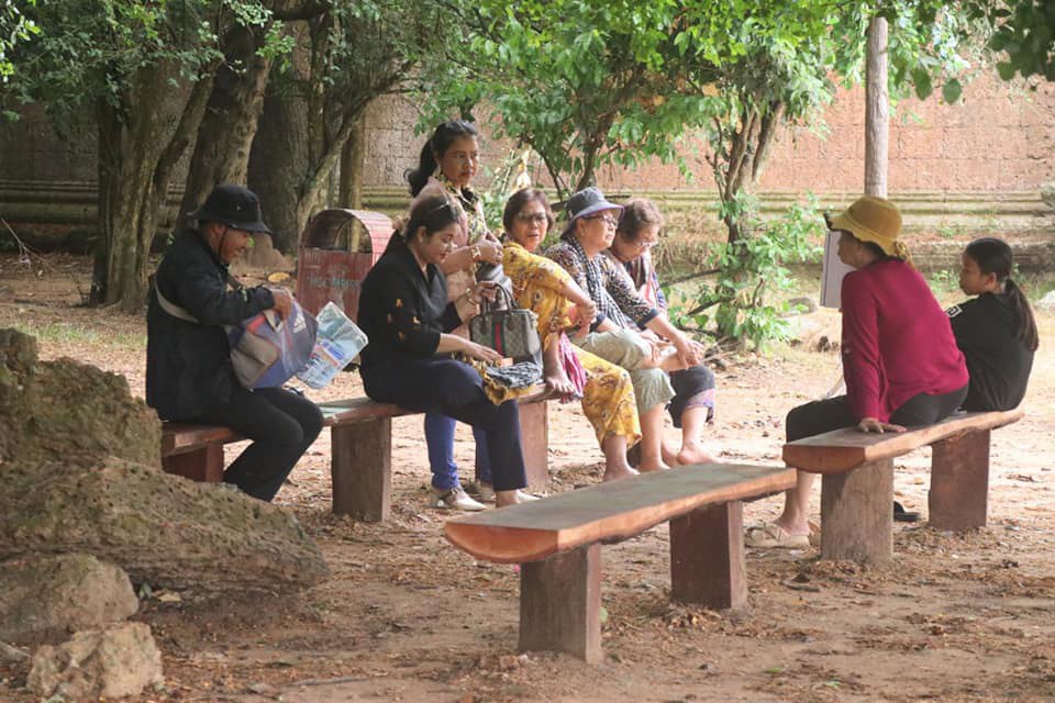 ANA installs benches under Angkor Wat shade trees